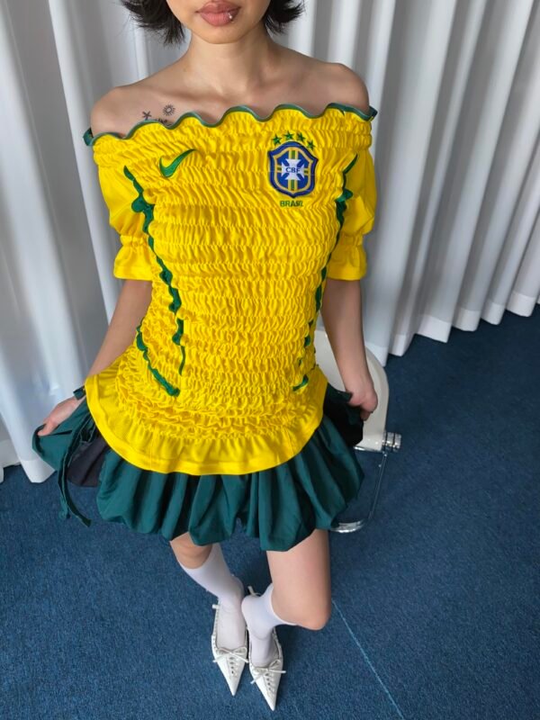 DIY stretch jersey/tight-fitting pleated soccer jersey/Custom women's jerseys