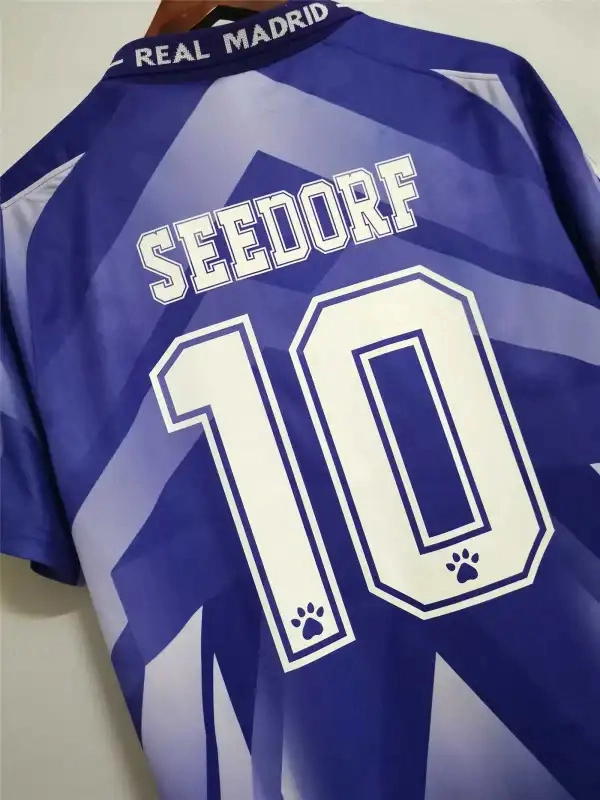 Real Madrid Retro Jersey Away Custom Soccer Shirt 1996-97