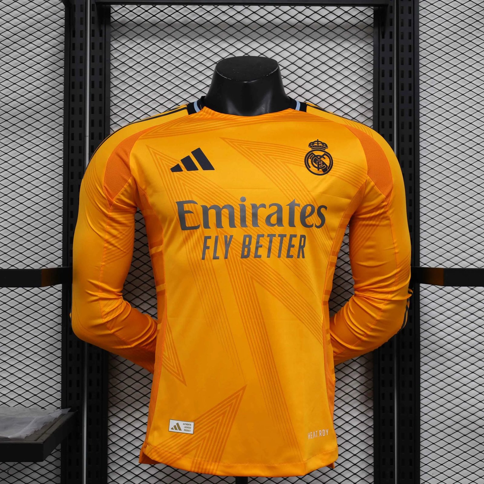 Real Madrid Authentic Soccer Jersey Away Shirt Long Sleeve 2024/25
