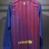 Authentic Barcelona Retro Jersey Home Long Sleeve Soccer Shirt 2011-12