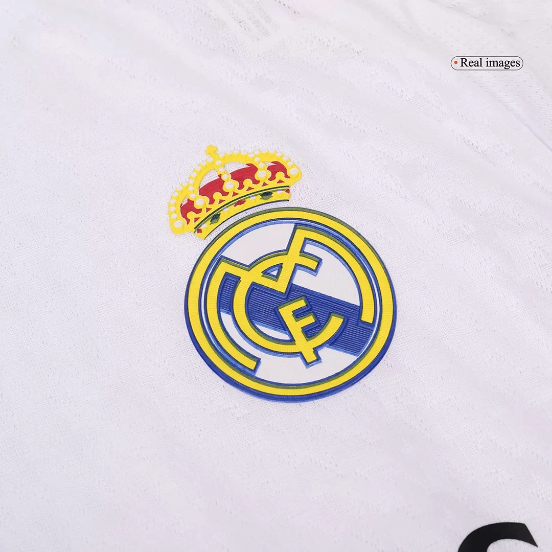 Real Madrid Authentic Soccer Jersey Home Long Sleeve Shirt 2024/25