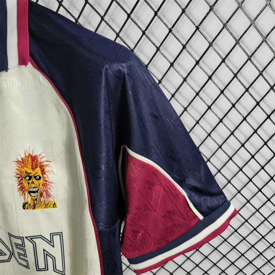 West Ham United Retro Football Jersey Iron Maiden Away Joint Board Shirt 1999/01