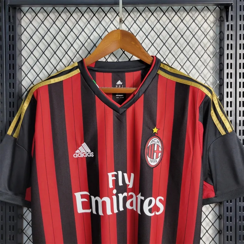 Kaká #22 AC Milan Retro Soccer Jersey Home Shirt 2013/14
