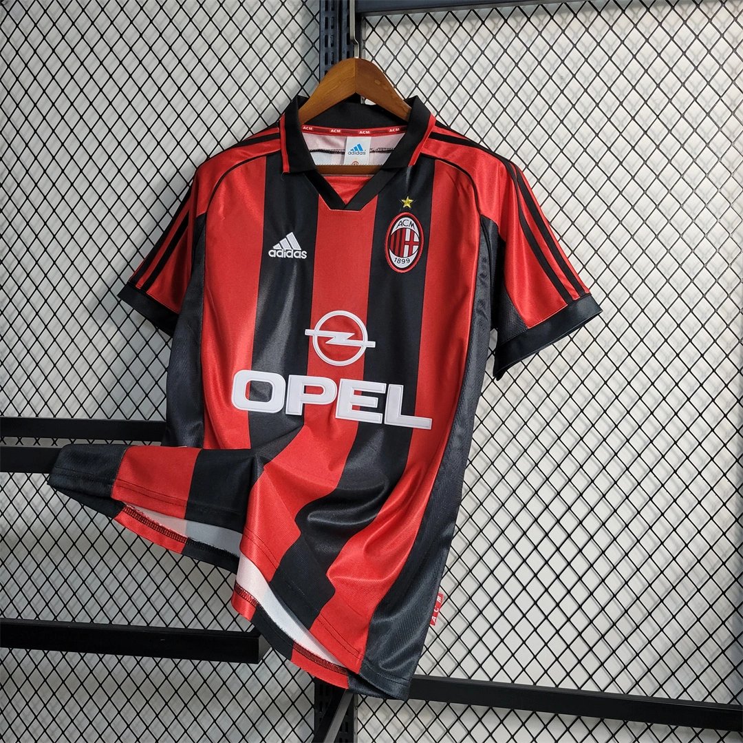 Maldini #3 AC Milan Retro Soccer Jersey Home Custom Shirt 1998/00