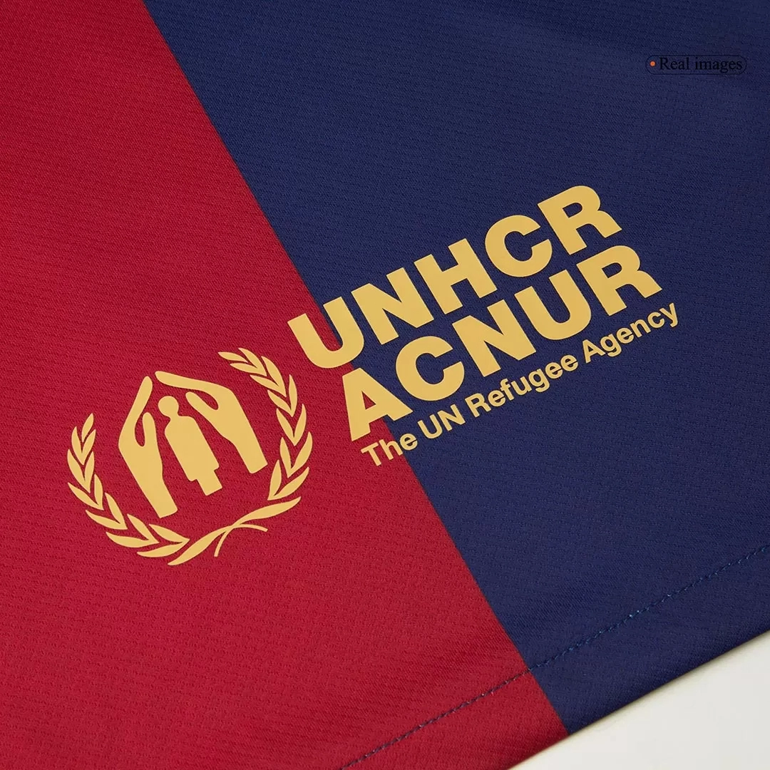 RAPHINHA #11 Barcelona Home Soccer Jersey 2024/25 - Spotify Logo Without Text