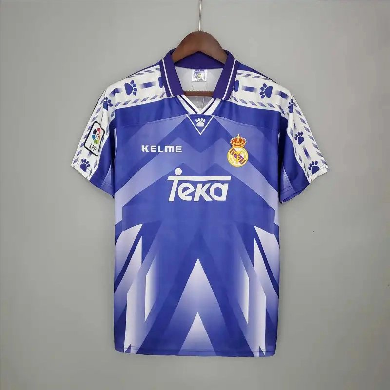 Real Madrid Retro Jersey Away Custom Soccer Shirt 1996-97
