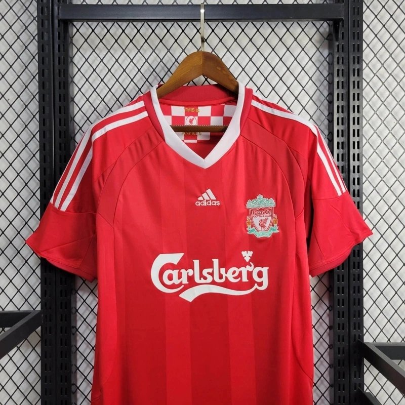 Liverpool Retro Football Jersey Home Champions League Custom Shirt 2008/09