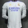 Real Madrid Authentic Retro Jersey Home Long Sleeve Soccer Shirt 2021/22