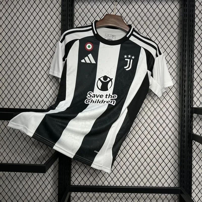 Juventus Soccer Jersey Home Custom Shirt 2024/25 - with Save the Children Sponsor