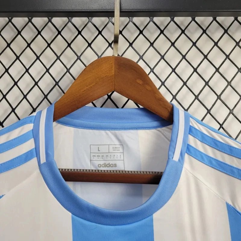 Argentina Soccer Jersey Home Custom Long Sleeve Shirt 2024