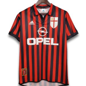 AC Milan Retro Soccer Jersey Centenary Home Custom Shirt 1999/00