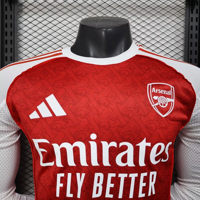 Arsenal Authentic Soccer Jersey Home Long Sleeve Shirt 2025/26