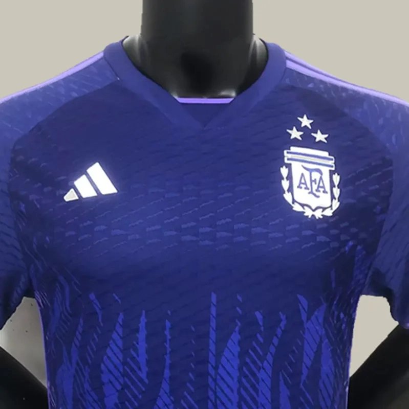 Argentina Authentic Soccer Jersey Away Shirt 2022 - World Cup Champion Edition 3 Stars