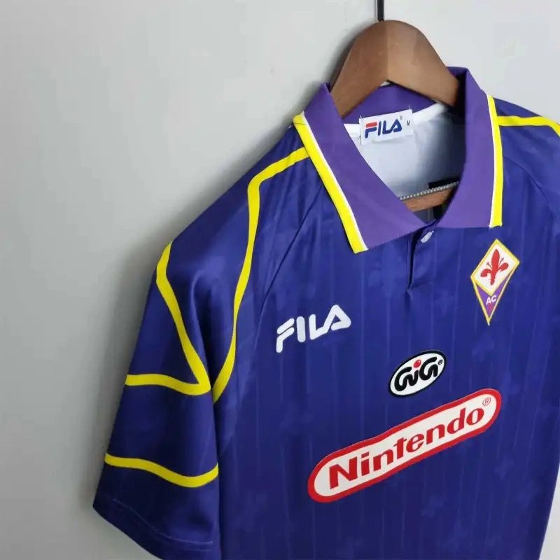 38c476850484ad82048e7ad26b20e8799e3418f4 Fiorentina Retro Soccer Jersey Home Custom Shirt 1997/98