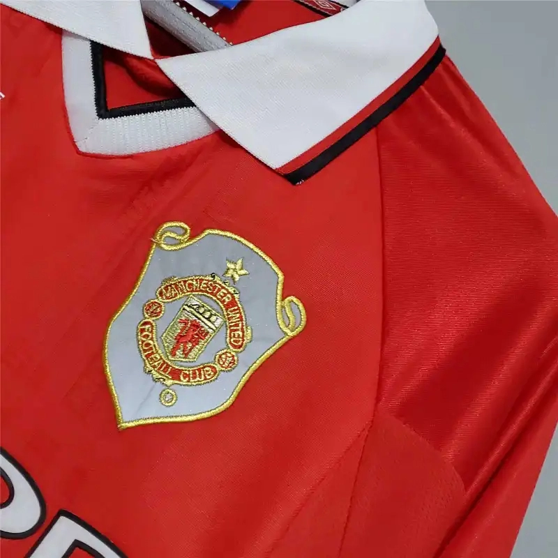 Manchester United Retro Home Long Sleeve Football Jersey Shirt 1999/00