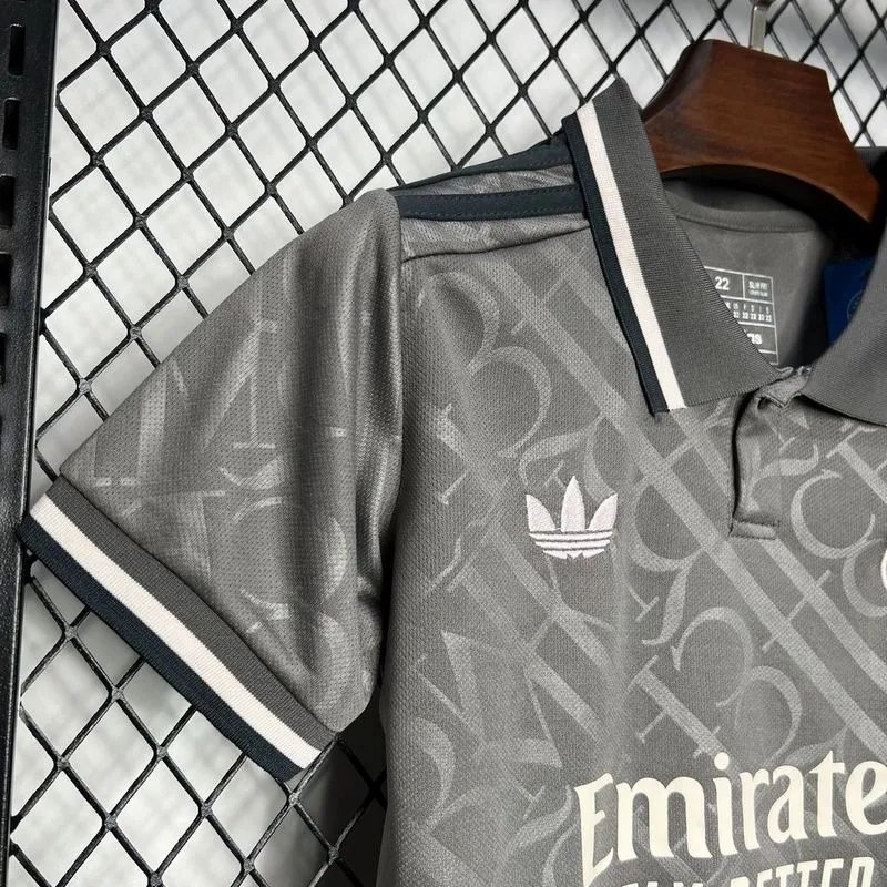 Real Madrid Soccer Jersey Third Away Kids Kit Jersey+Shorts 2024/25