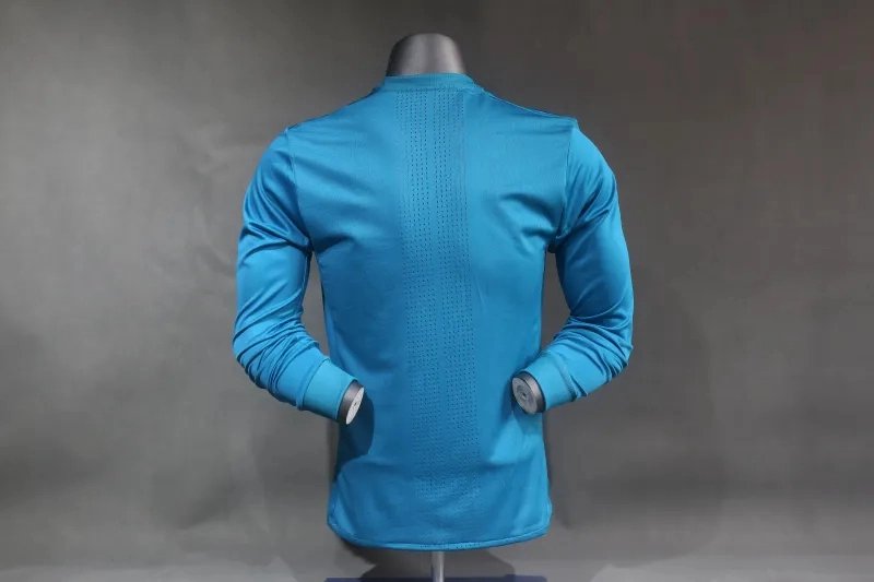 Real Madrid Authentic Retro Jersey Third Away Long Sleeve Soccer Shirt 2017/18