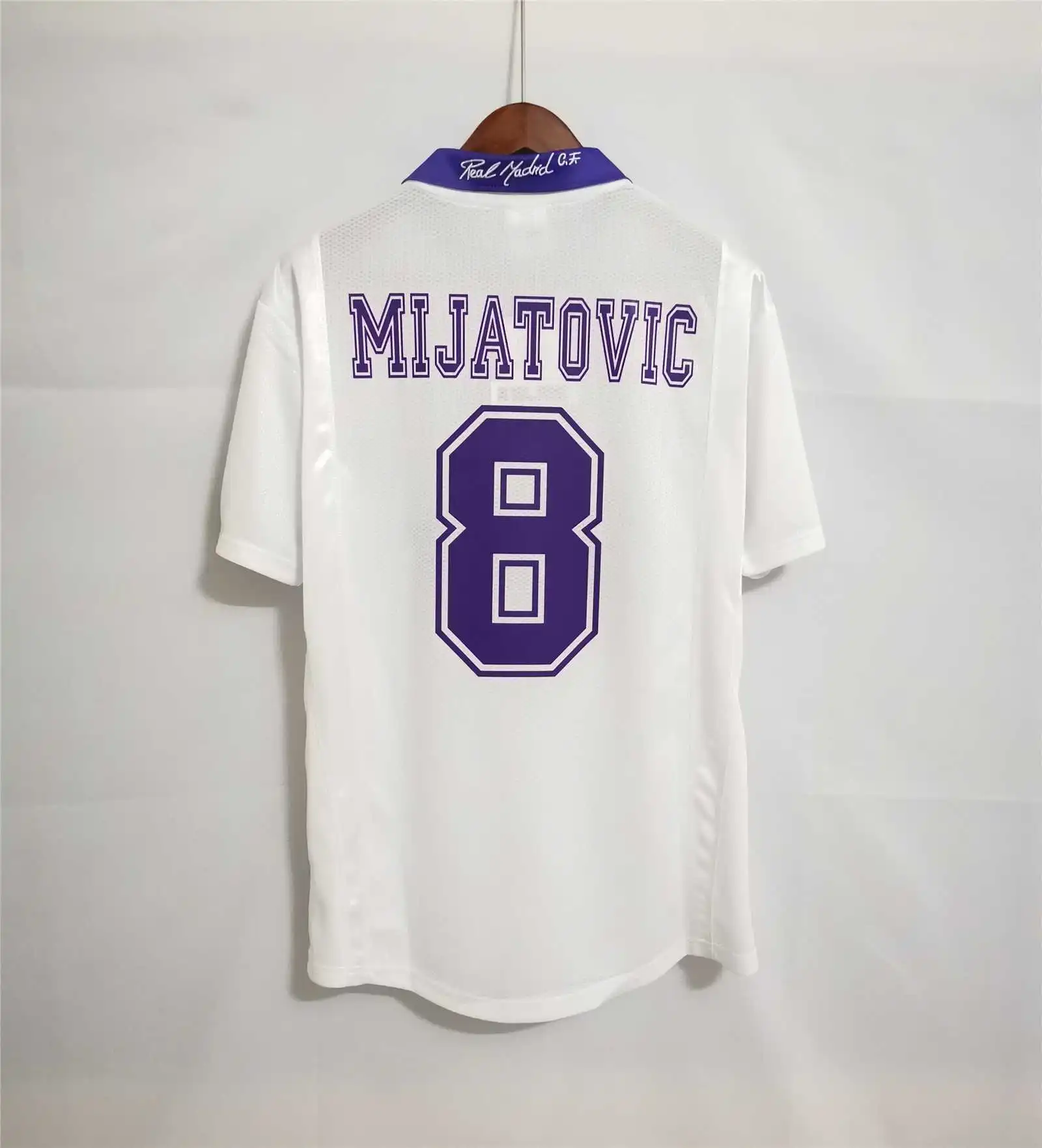 Real Madrid Retro Jersey Home Custom Soccer Shirt 1997-98
