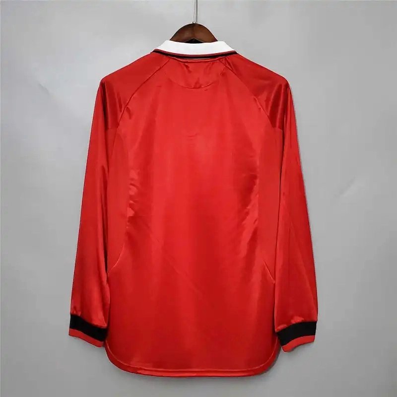 Manchester United Retro Home Long Sleeve Football Jersey Shirt 1999/00