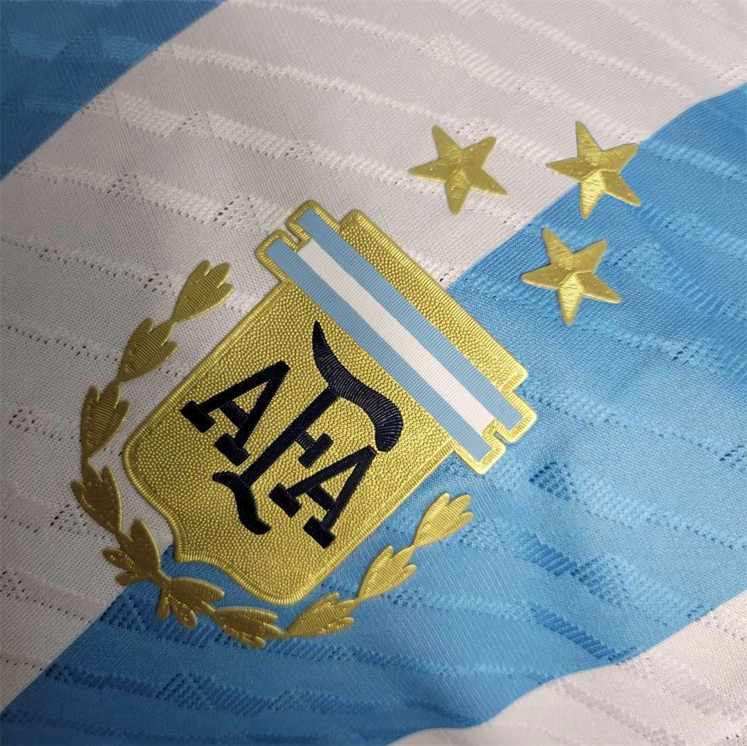 Argentina Authentic Soccer Jersey Home Shirt 2022 - World Cup Champion Edition 3 Stars