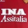 Roma Retro Soccer Jersey Home Long Sleeve Custom Shirt 1998/99