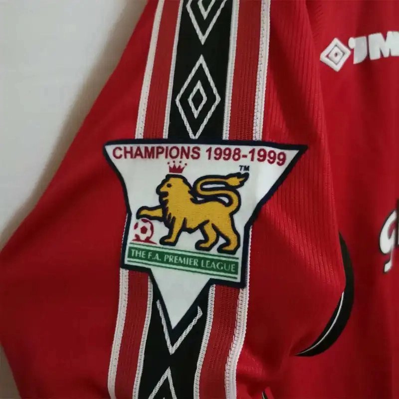 Manchester United Retro Home Long Sleeve Football Jersey Shirt 1998/99