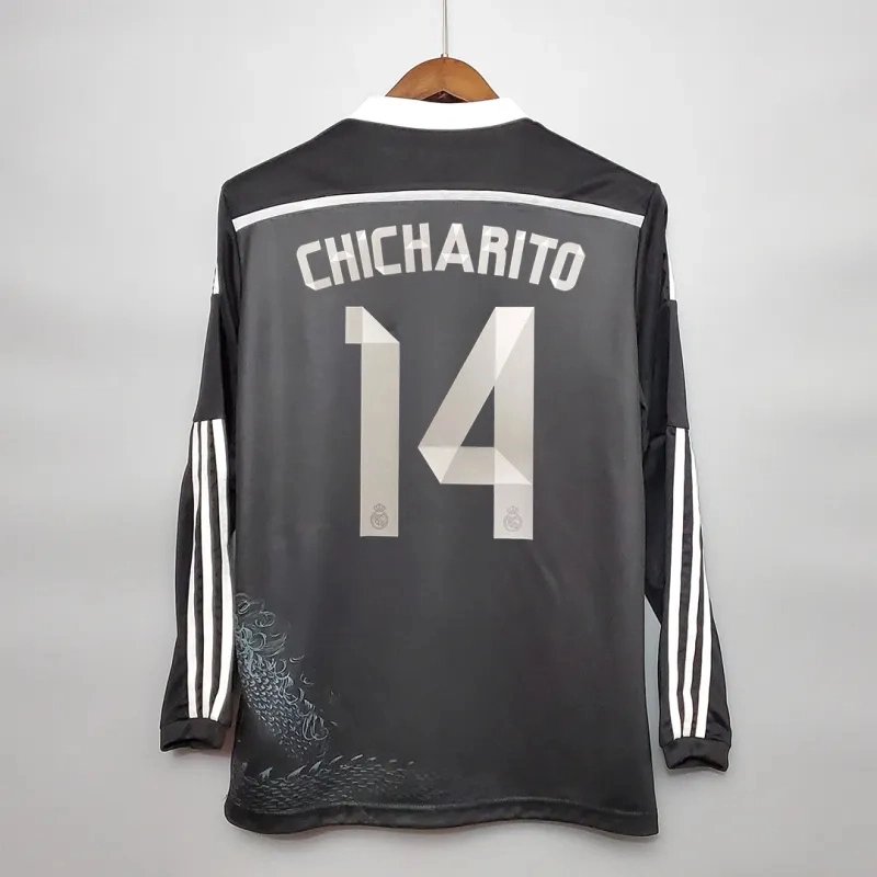 Real Madrid Retro Jersey Third Away Custom Long Sleeve Soccer Shirt 2014/15