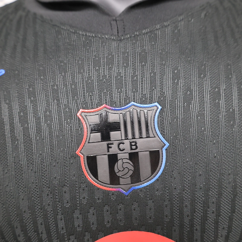 Authentic Barcelona Away Soccer Jersey Long Sleeve2024/25 - Spotify Logo Without Text