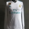 Real Madrid Authentic Retro Jersey Home Long Sleeve Soccer Shirt 2017/18
