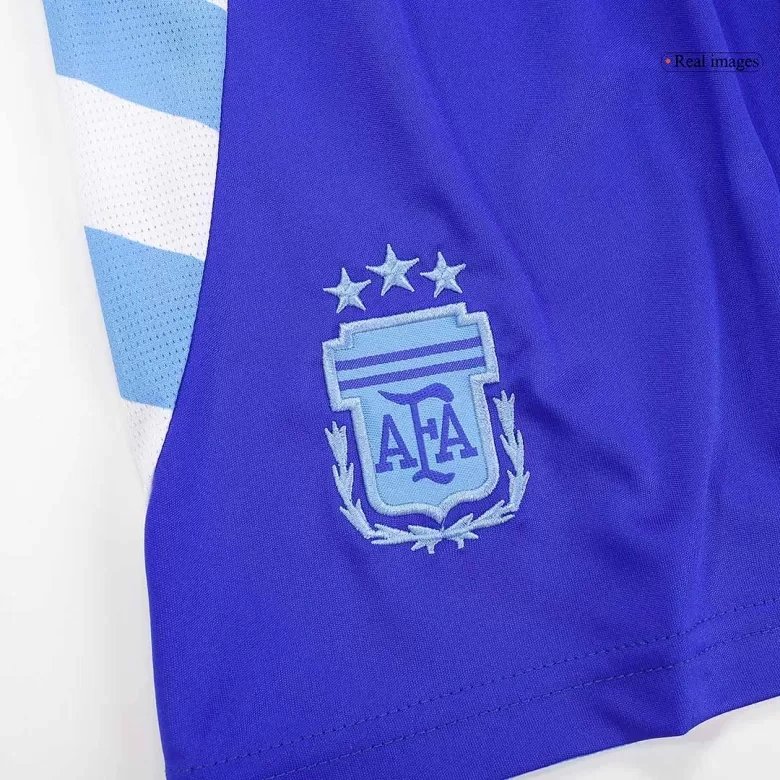 Argentina Away Soccer Uniform Kids Kit Jersey+Shorts 2024