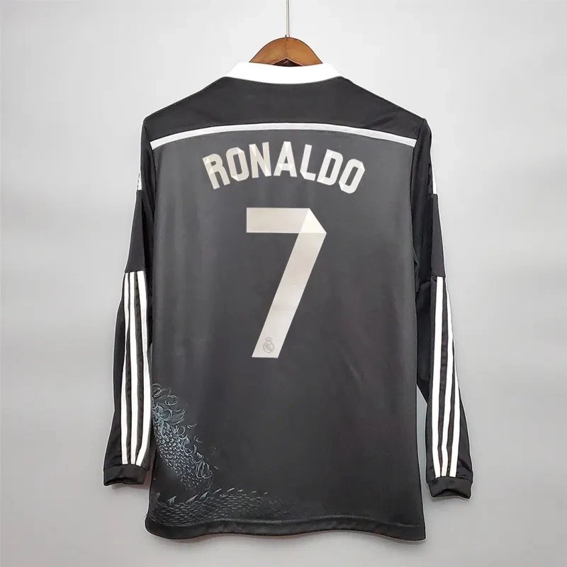 Ronaldo#7 Real Madrid Retro Jersey Third Away Long Sleeve Soccer Shirt 2014/15