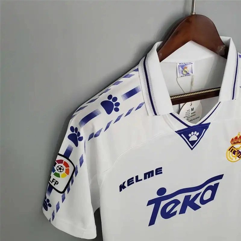 Real Madrid Retro Jersey Home Custom Soccer Shirt 1996-97
