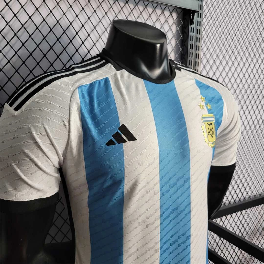 Argentina Authentic Soccer Jersey Home Shirt 2022 - World Cup Champion Edition 3 Stars