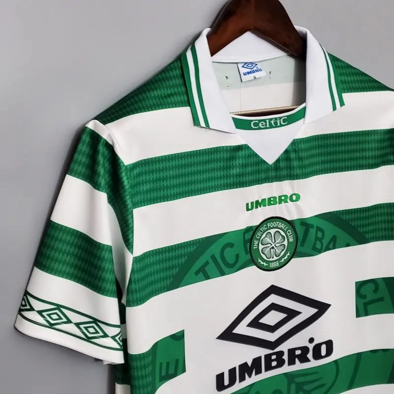 5e5ab5df68fbee579c739e31cfba8c9a24e81cce Celtic Retro Soccer Jersey Home Custom Shirt 1998/99