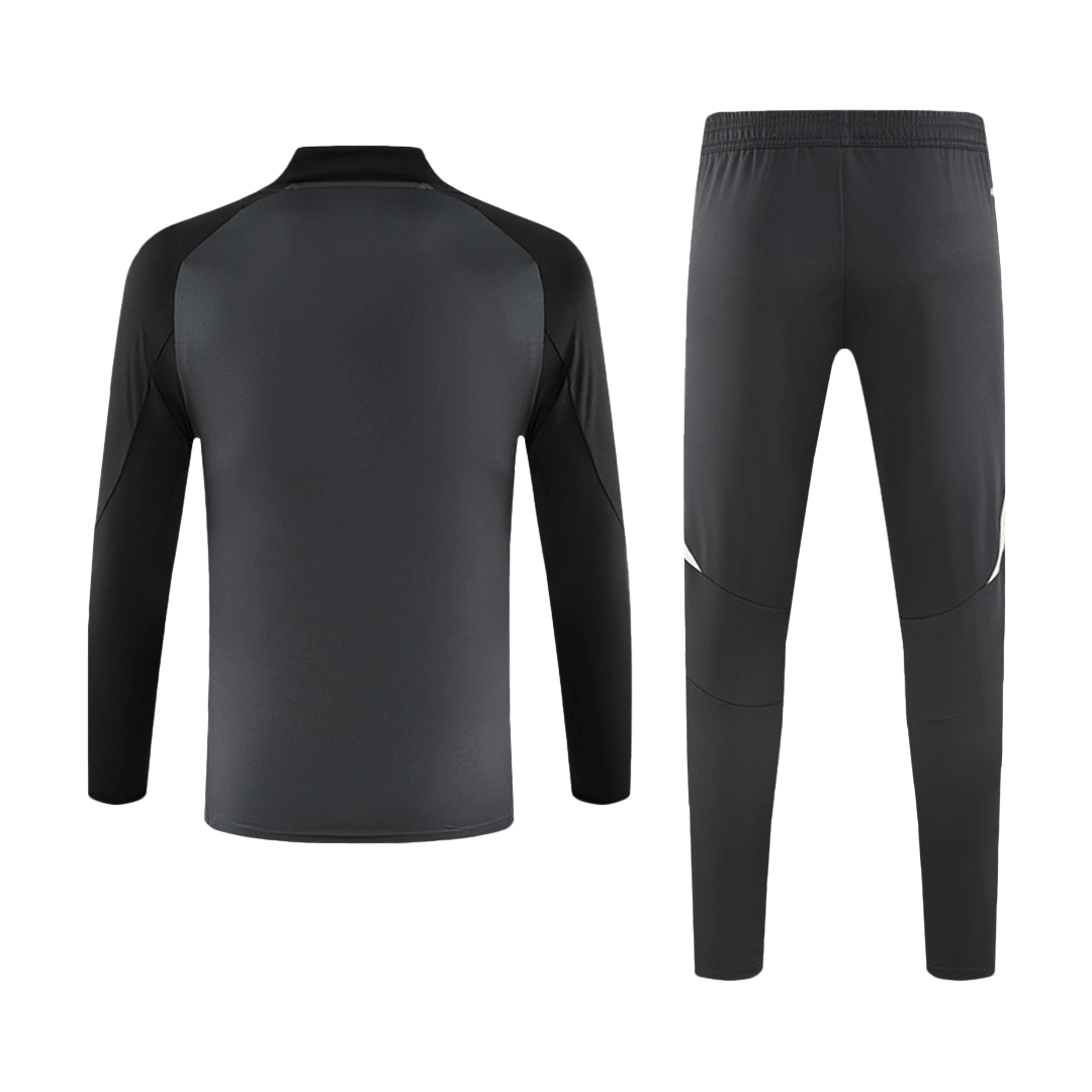 Manchester United 1/2 Zipper Sweat Kit (Top+Pants) Black 2024/25