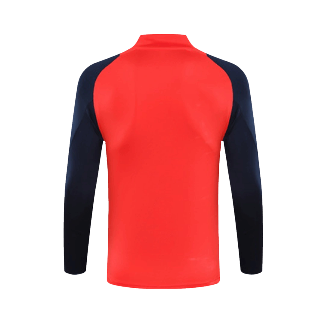 Manchester United 1/2 Zipper Sweat Kit (Top+Pants) Red 2024/25