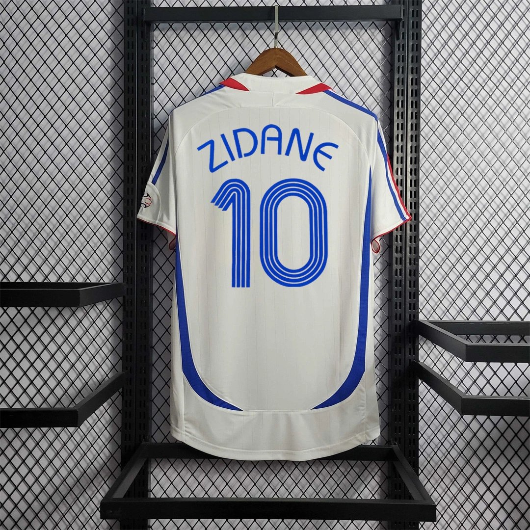 France Retro Soccer Jersey Away Custom Shirt World Cup 2006