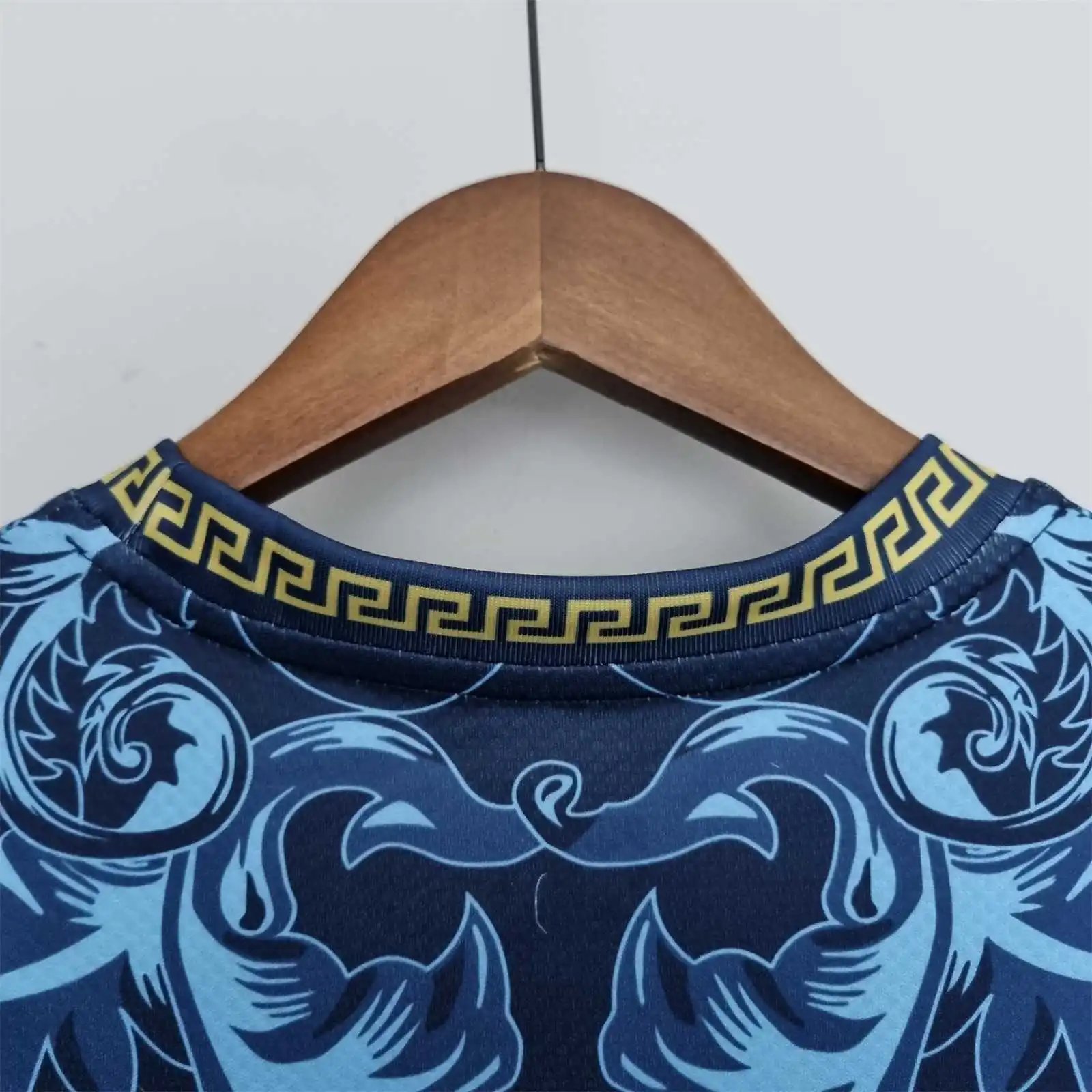Italy Soccer Jersey x Versace Blue Special Edition Custom Shirt 2022