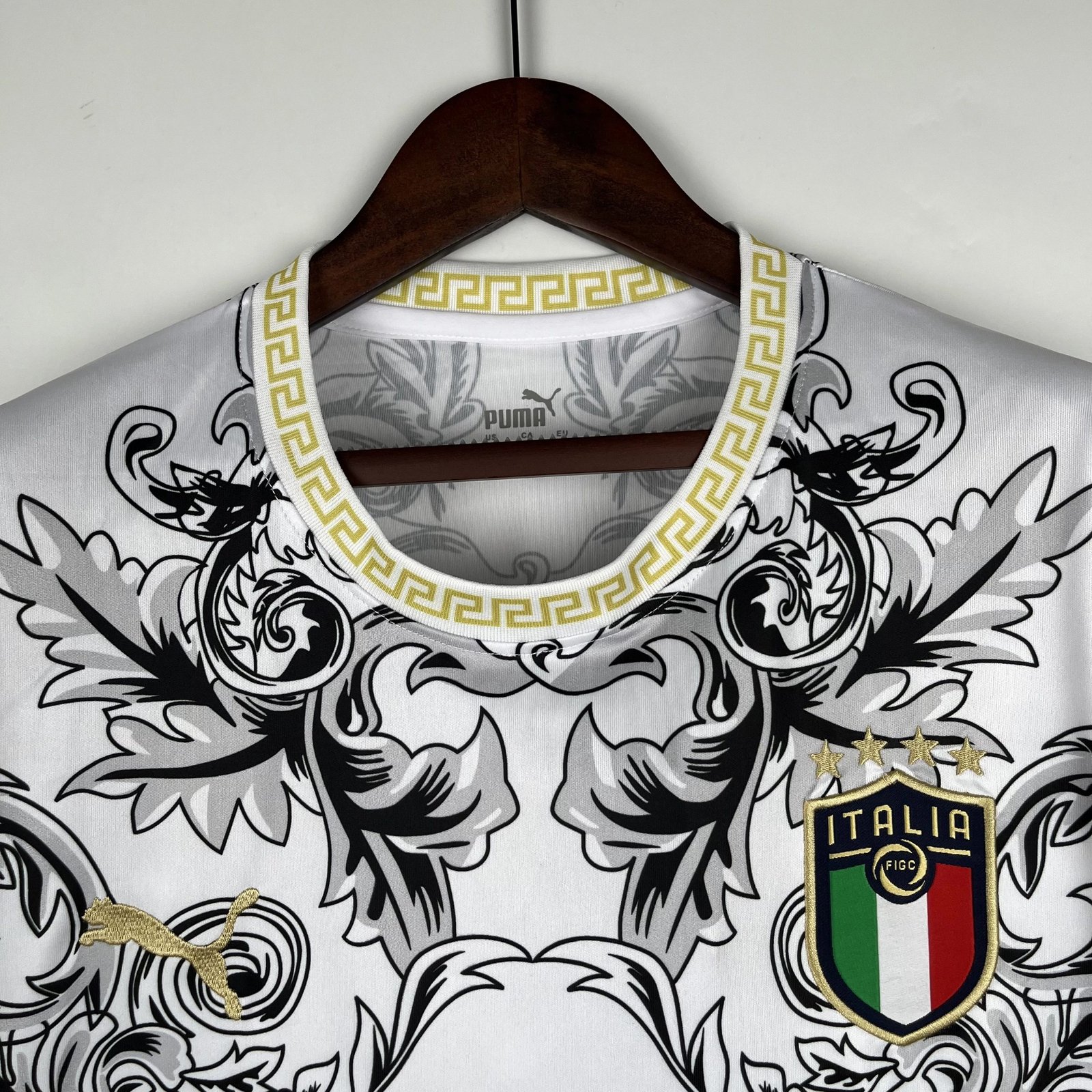 Italy Soccer Jersey x Versace White Special Edition Custom Shirt 2024