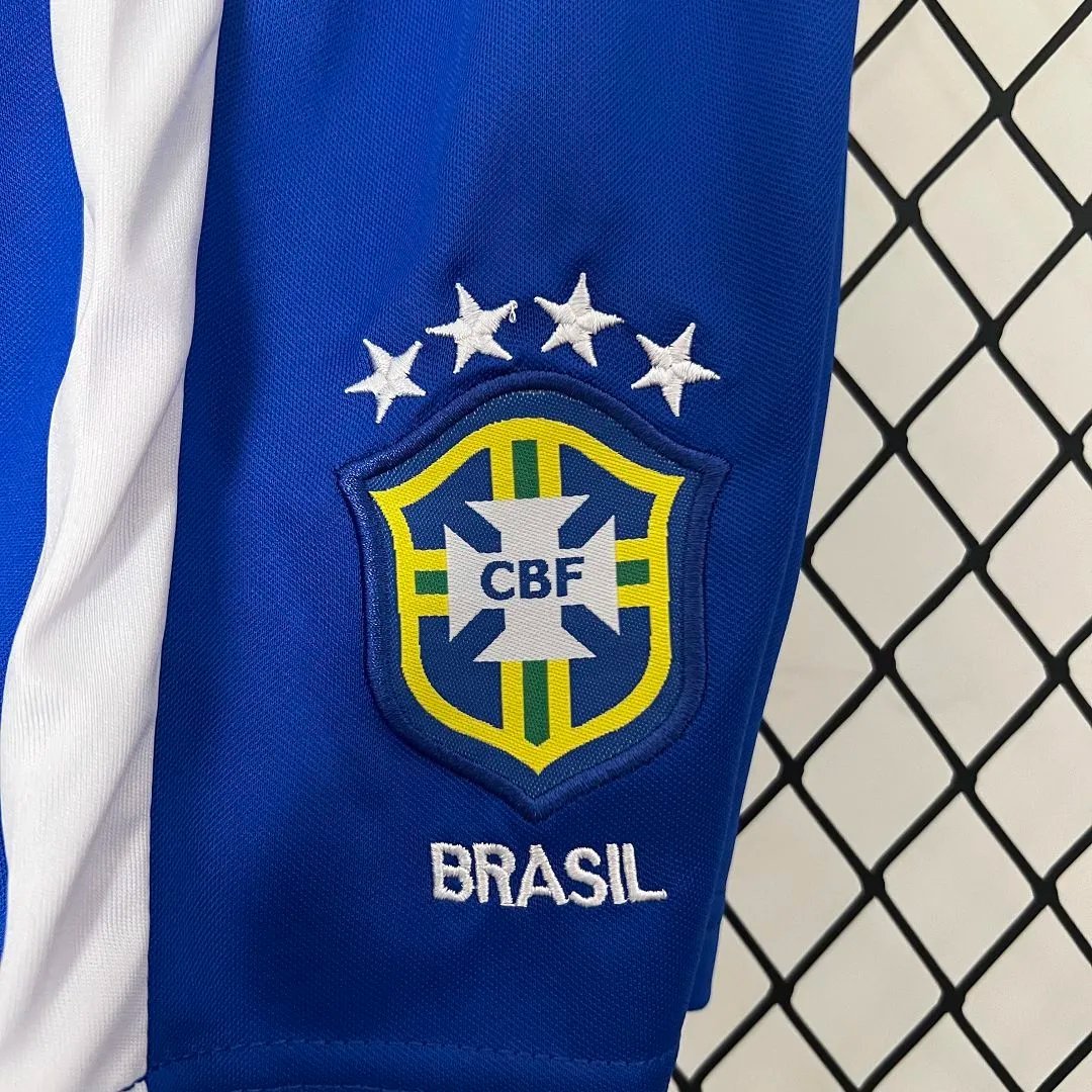 Brazil Retro Jersey Home Uniform Kids Kit Jersey+Shorts World Cup 1998