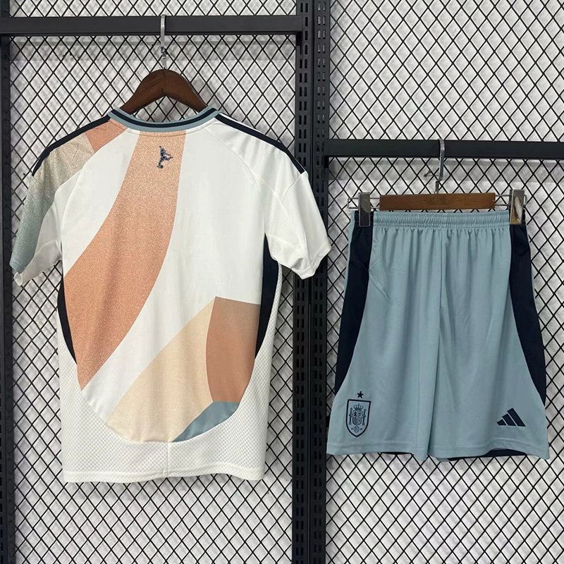 66a46611930bd09e0c0180be9ea089c44be68a02 Spain Away Football Uniform Kids Kit Jersey+Shorts 2025
