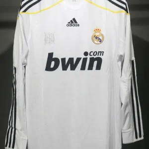 Real Madrid Authentic Retro Jersey Home Long Sleeve Soccer Shirt 2009/10