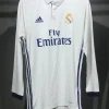 Real Madrid Authentic Retro Jersey Home Long Sleeve Soccer Shirt 2016/17