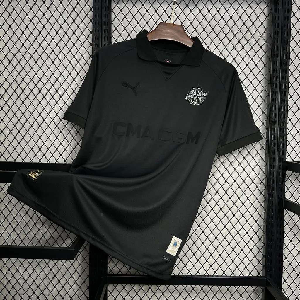 Marseille Soccer Jersey 125th Anniversary Black Custom Shirt 2024/25
