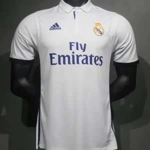Real Madrid Authentic Retro Jersey Home Soccer Shirt 2016/17