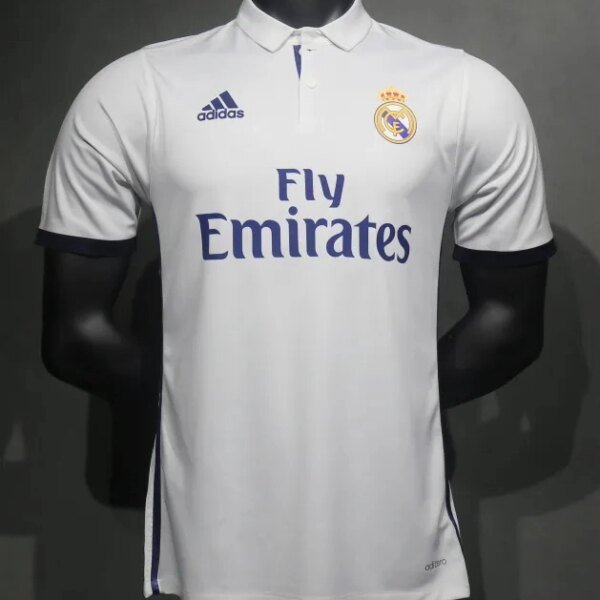 Real Madrid Authentic Retro Jersey Home Soccer Shirt 2016/17