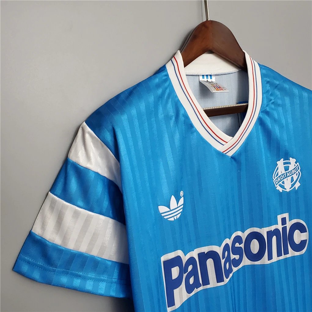 Marseille Retro Soccer Jersey Away Custom Shirt 1989-91