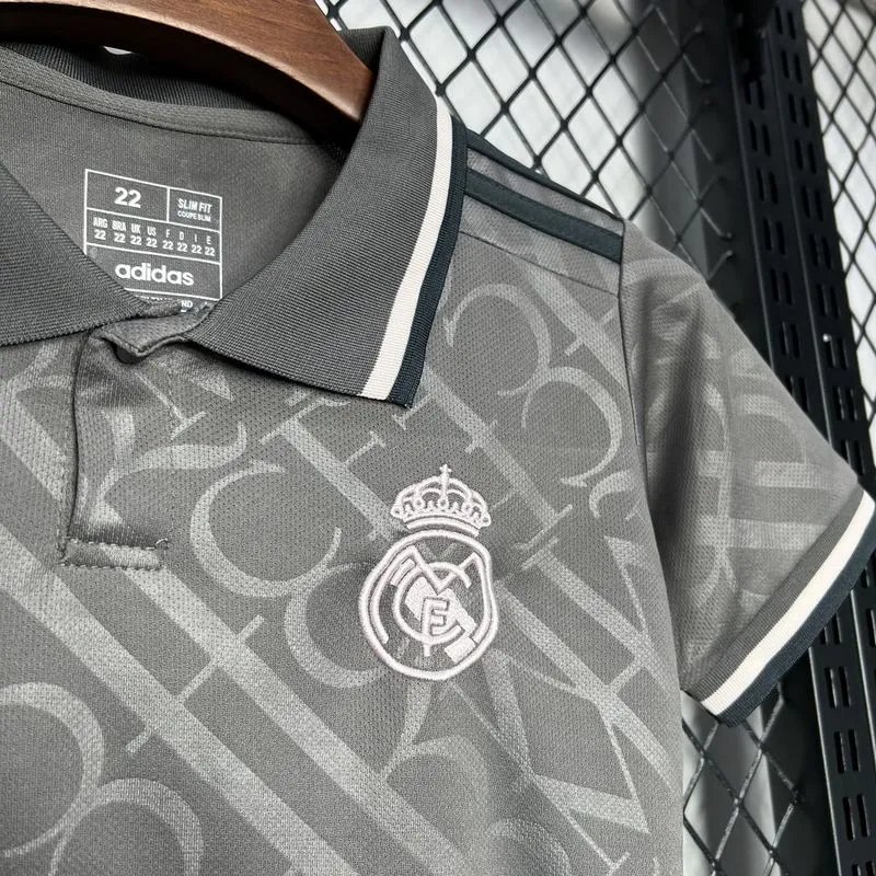 Real Madrid Soccer Jersey Third Away Kids Kit Jersey+Shorts 2024/25