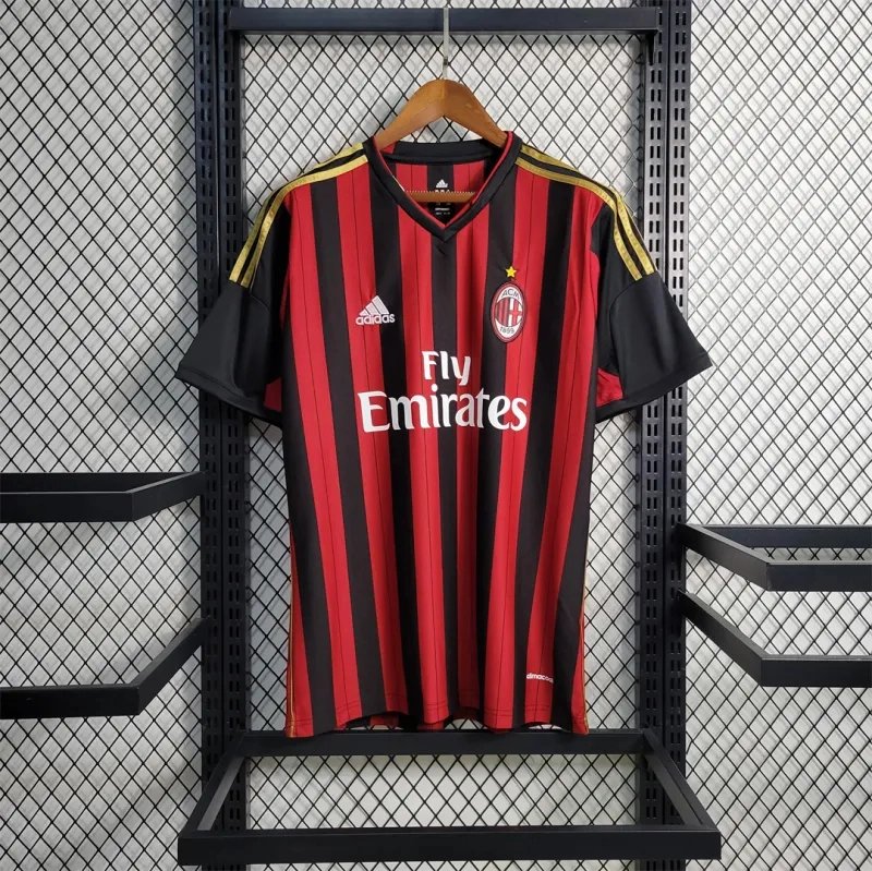 Kaká #22 AC Milan Retro Soccer Jersey Home Shirt 2013/14