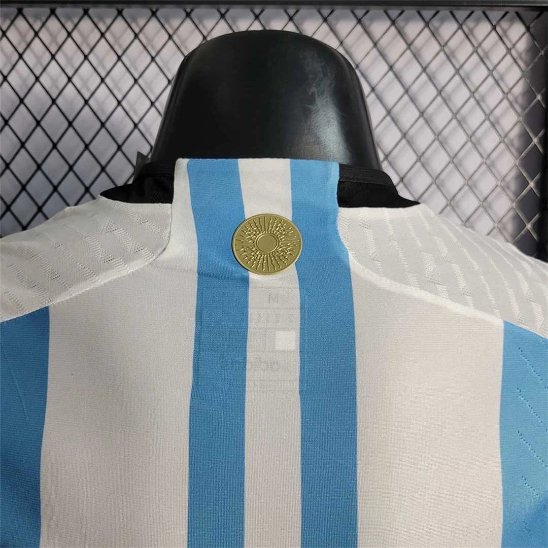 Argentina Authentic Soccer Jersey Home Shirt 2022 - World Cup Champion Edition 3 Stars